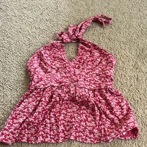 Floral halter top